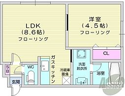 間取図画像 1LDK