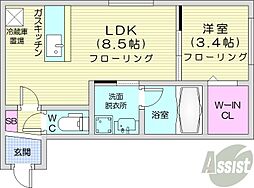 間取図画像 1LDK