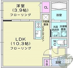 インフィニト麻生ステーション 1LDKの間取図画像