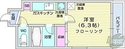 北26条マンション 1Kの間取図画像
