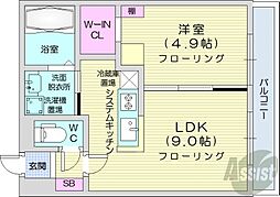 IMMUTABLE1 1LDKの間取図画像