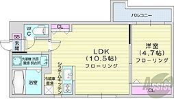 GRAMERCY 1LDKの間取図画像
