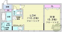 NewWorld 1LDKの間取図画像