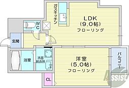 ピュアウィング 1LDKの間取図画像