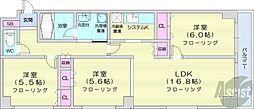 COMFORIA北三条 3LDKの間取図画像