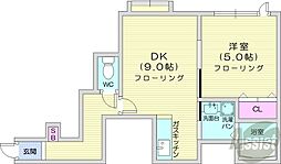 MKガーデン北39 1LDKの間取図画像