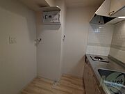こちらに冷蔵庫を置けます。調理時の動線もばっちり効率的。