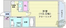 エステトーワ 1Kの間取図画像