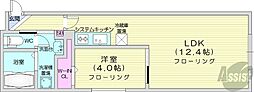 メゾンサクラ 1LDKの間取図画像