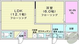 グランメールアーバン2 1LDKの間取図画像