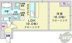 ドリームN26ビル 1LDKの間取図画像