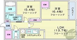 N-スタイル.ステラ 2LDKの間取図画像