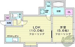 ドリームハウス 1LDKの間取図画像