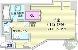 マイルーム38 ワンルームの間取図画像