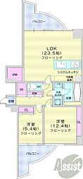 GRANDEFILA2 2LDKの間取図画像