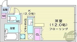 LEGANNEXN19 1Kの間取図画像