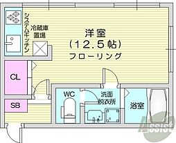 ハウスビオラ 1Kの間取図画像