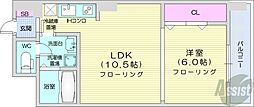 サムティタワーN26 1LDKの間取図画像