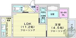 エルボックス札幌 1LDKの間取図画像