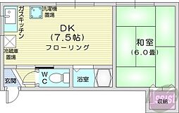 ハイツフィロス 1DKの間取図画像