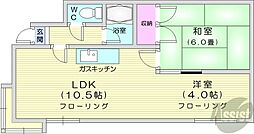 シャトー7 2LDKの間取図画像