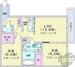 PARKVILLAGEサッポロ 2LDKの間取図画像