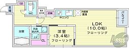 シャルム大通東 1LDKの間取図画像