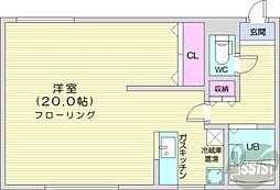 シャロングレース北34条 ワンルームの間取図画像