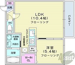 モルティーニN20 1LDKの間取図画像