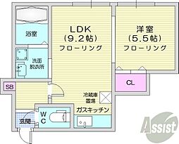 GATE33 1LDKの間取図画像