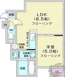 ポラリス 1LDKの間取図画像