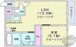Aloha 1LDKの間取図画像