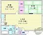 間取り：2LDK、都市ガス、エアコン、独立洗面台