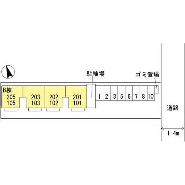 サンファミール　Ｂ 101｜大阪府茨木市寺田町(賃貸アパート3DK・1階・49.42㎡)の写真 その6