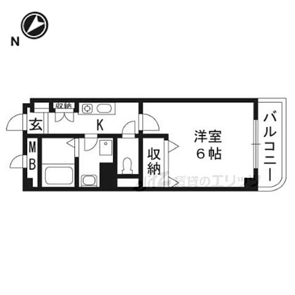 シンコ・コスモス 201｜大阪府高槻市北昭和台町(賃貸マンション1K・2階・23.12㎡)の写真 その2