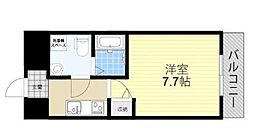 SERENiTE千里丘 10階1Kの間取り