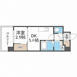 セレニテ福島プリエ 10階1DKの間取り
