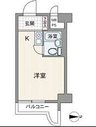 ライオンズマンション新大阪第5 11階ワンルームの間取り