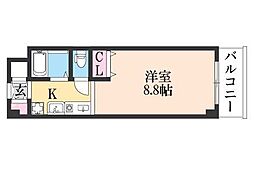 ラ・エスポワール 1Kの間取図画像