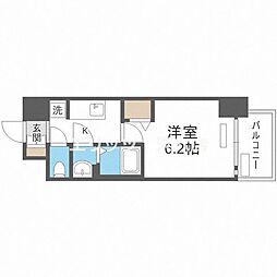 プレサンス天神橋筋六丁目ヴォワール 1Kの間取図画像