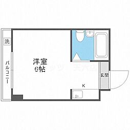 ジオナ柴島3 ワンルームの間取図画像