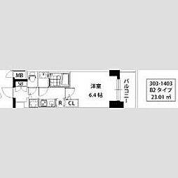 S-RESIDENCEESAKA 1Kの間取図画像
