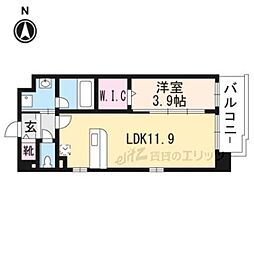 ルマルシェ下穂積 1LDKの間取図画像