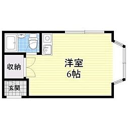 N・Hハイツ 1Kの間取図画像