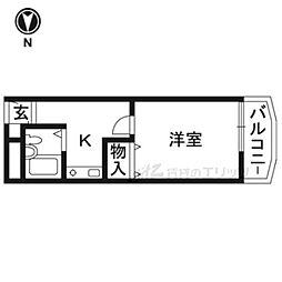 ネオコーポ都 1Kの間取図画像