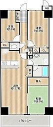 メイツ南千里 3LDKの間取図画像