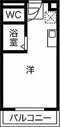 プレアール南春日丘 ワンルームの間取図画像