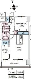スプランディッドライズ新大阪ノース 1SLDKの間取図画像