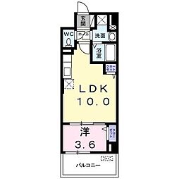 サンプラザ茨木 1LDKの間取図画像