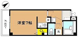 ポートラセーヌ 1Kの間取図画像
